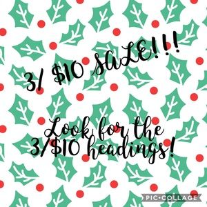 3 FOR $10 Sale!!! Look for the 3/$10 headings!! ❤️